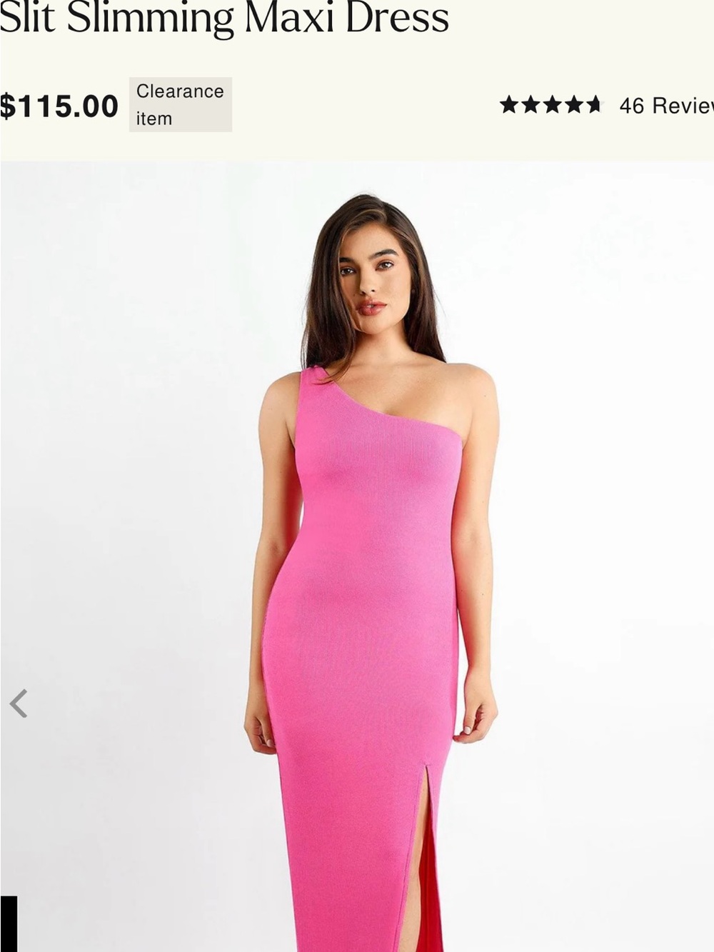 Popilush Size Medium Shapewear Modal One Shoulder Front Slit Slimming Maxi Dress